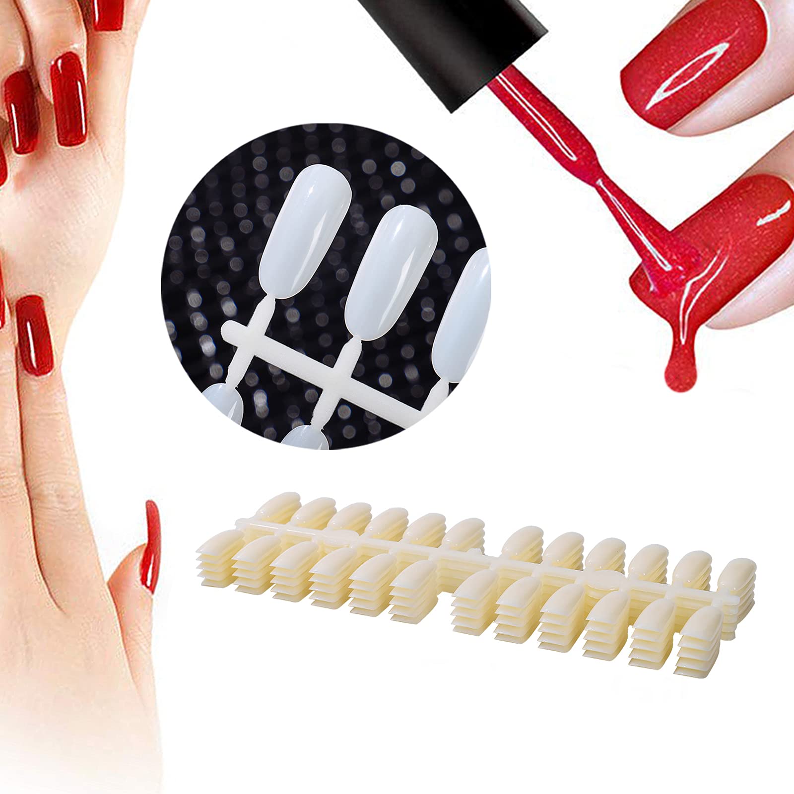 Nmkl 120 Nail Color Chart Display Book For Nail Polish Uv Gel Color Cards Nail Salon Tool With False Nail Tips (Black)
